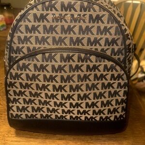 Michael Kors Abbey Monogram Black and Brown Backpack